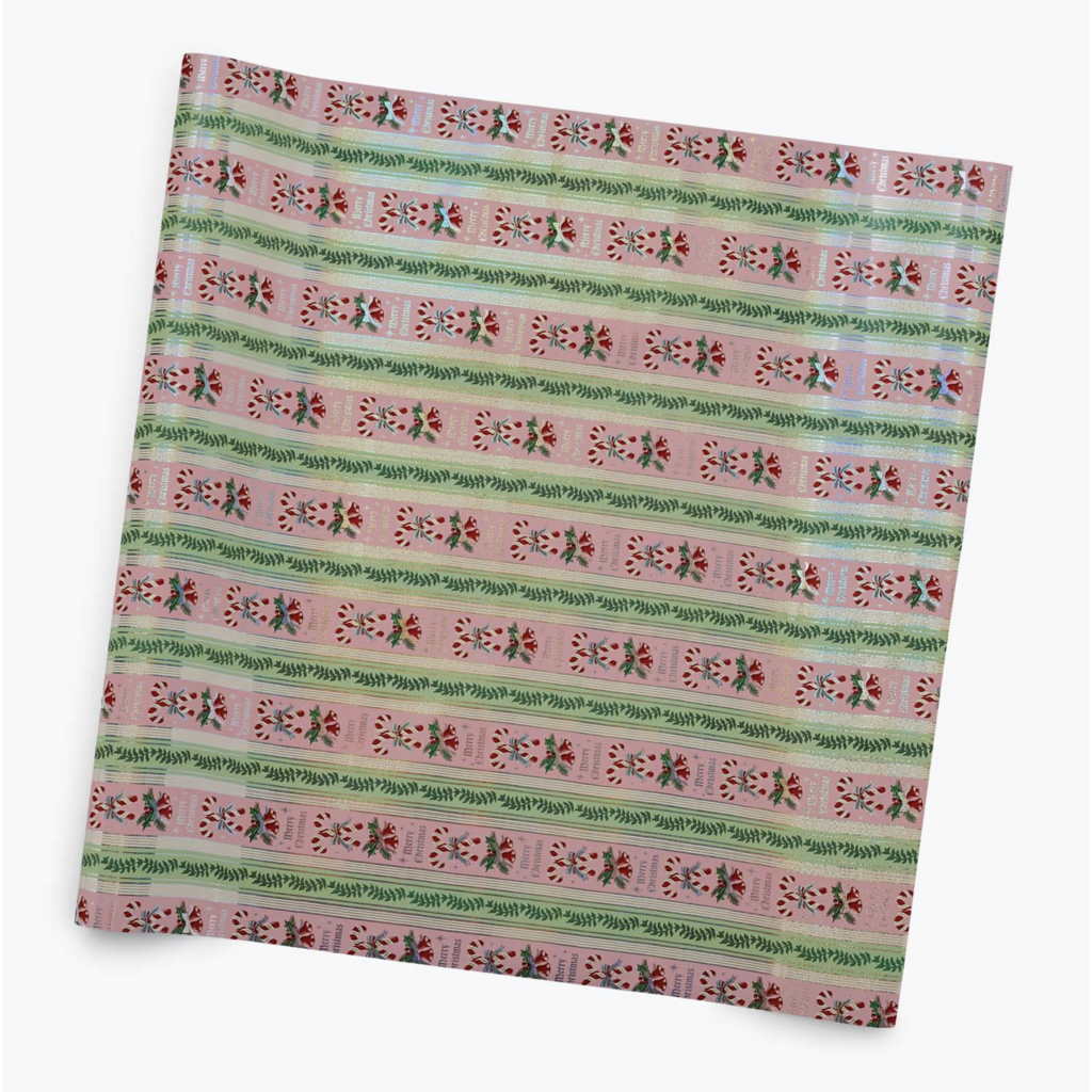 Candy Cane Stripe Continuous Wrapping Paper Roll