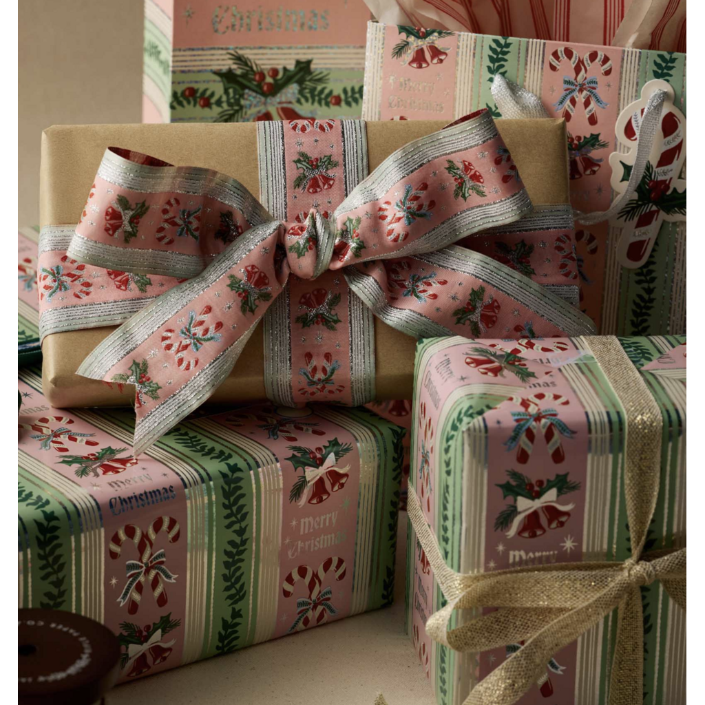 Candy Cane Stripe Continuous Wrapping Paper Roll