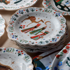 Nativity Porcelain Dessert Plate Set