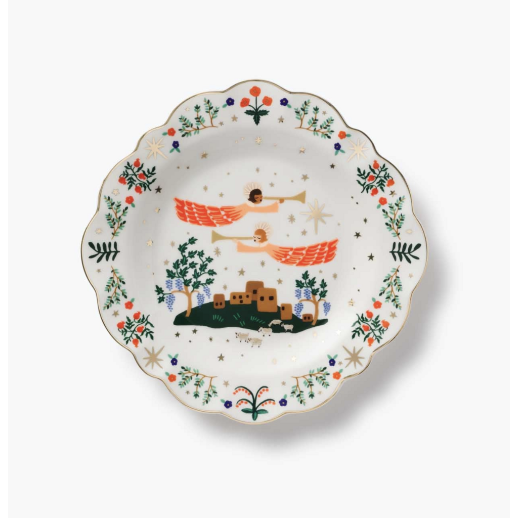 Nativity Porcelain Dessert Plate Set