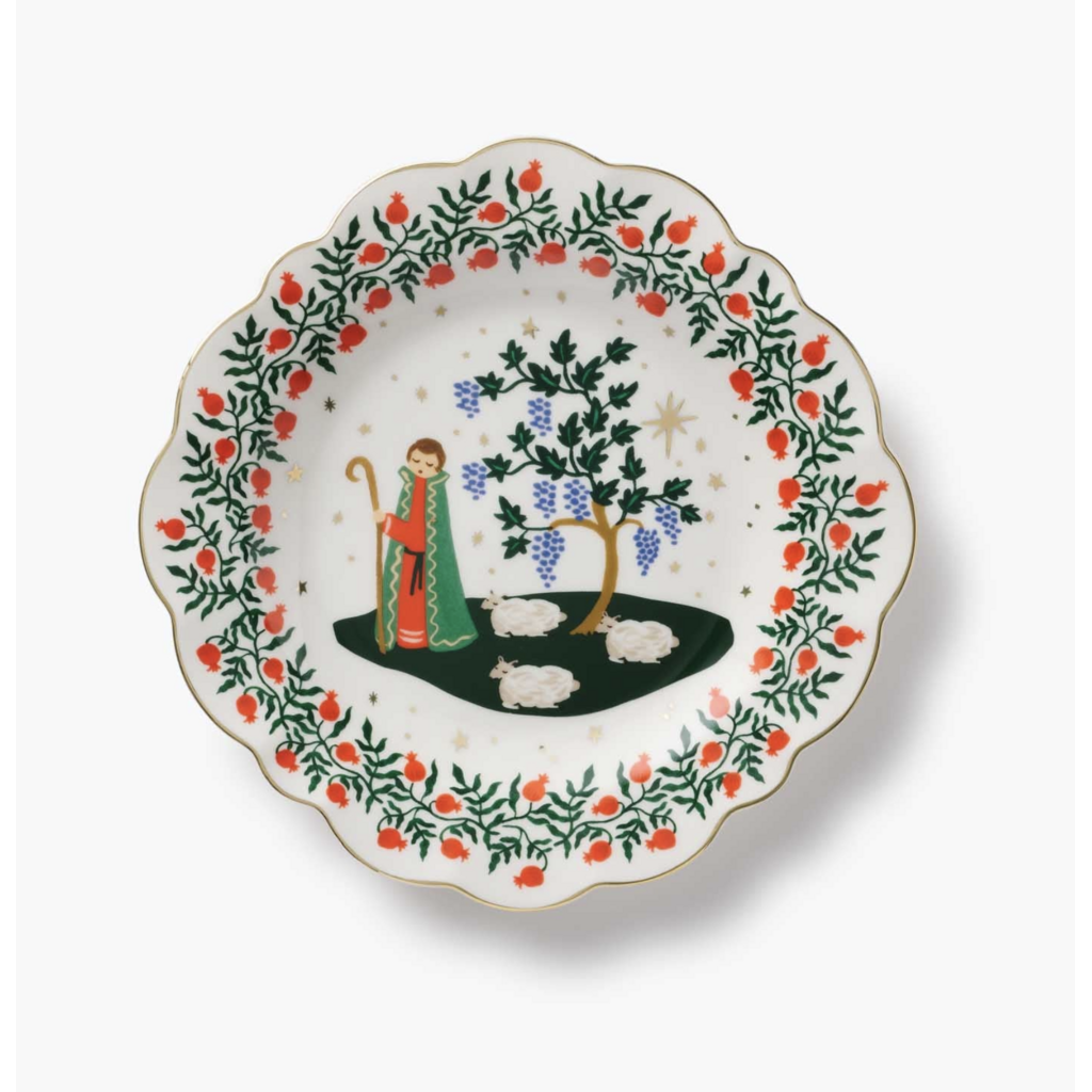Nativity Porcelain Dessert Plate Set