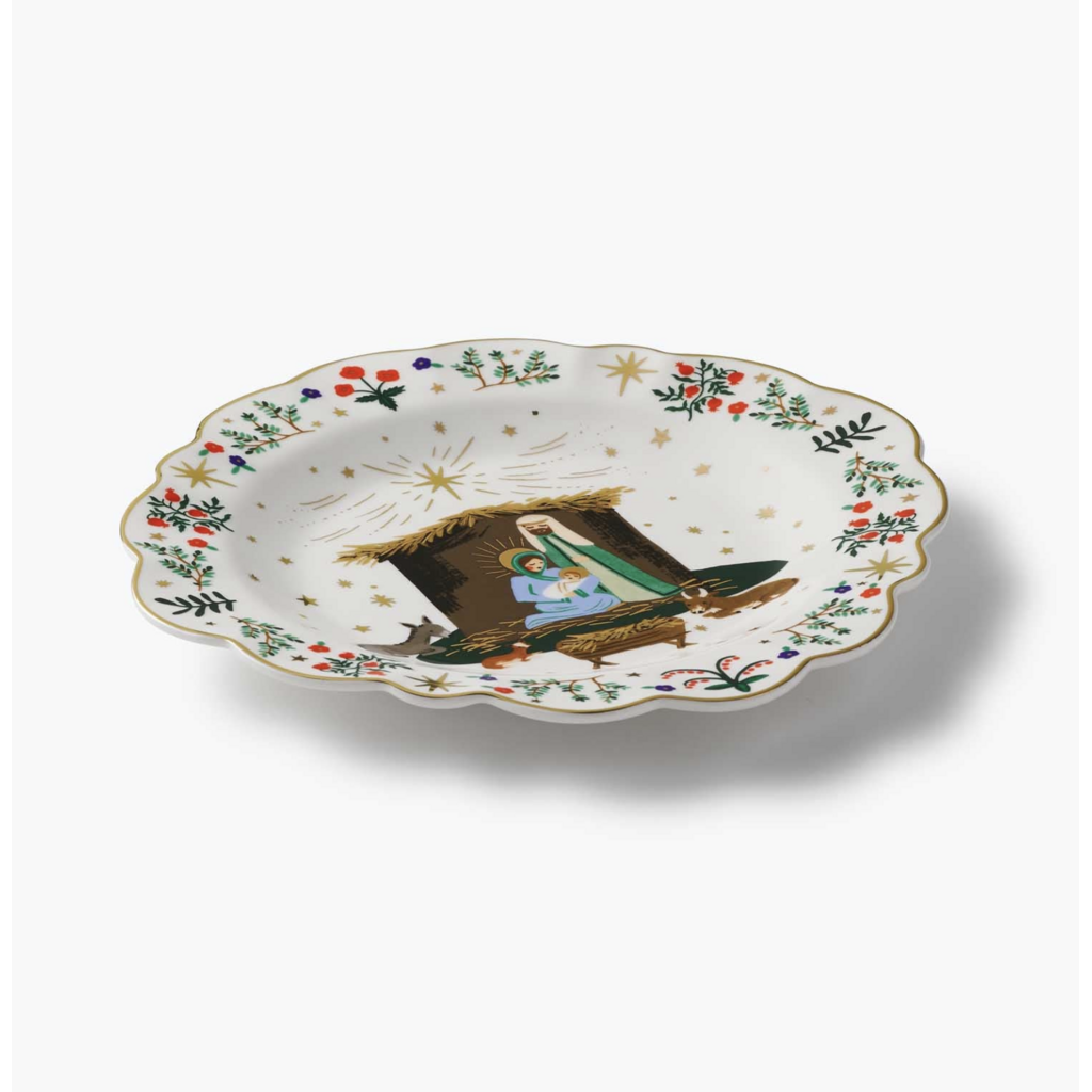 Nativity Porcelain Dessert Plate Set