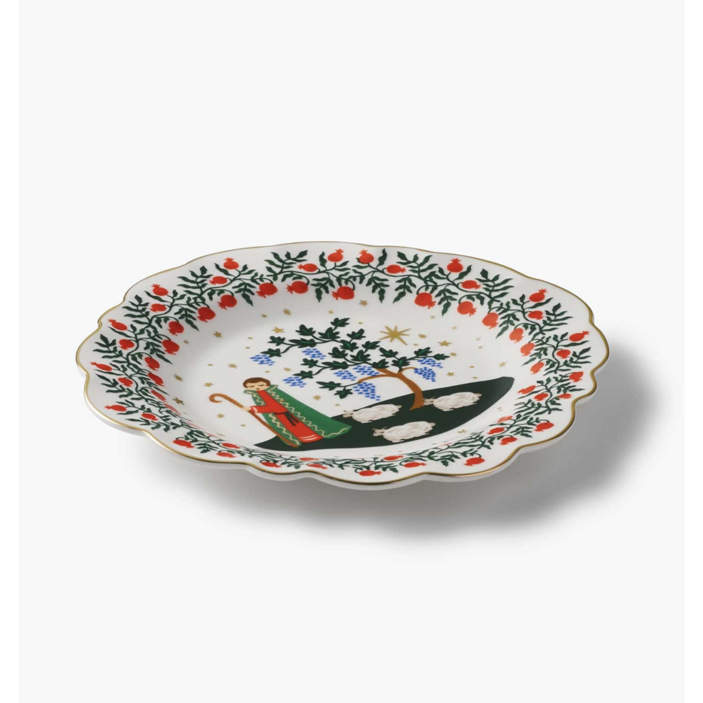 Nativity Porcelain Dessert Plate Set