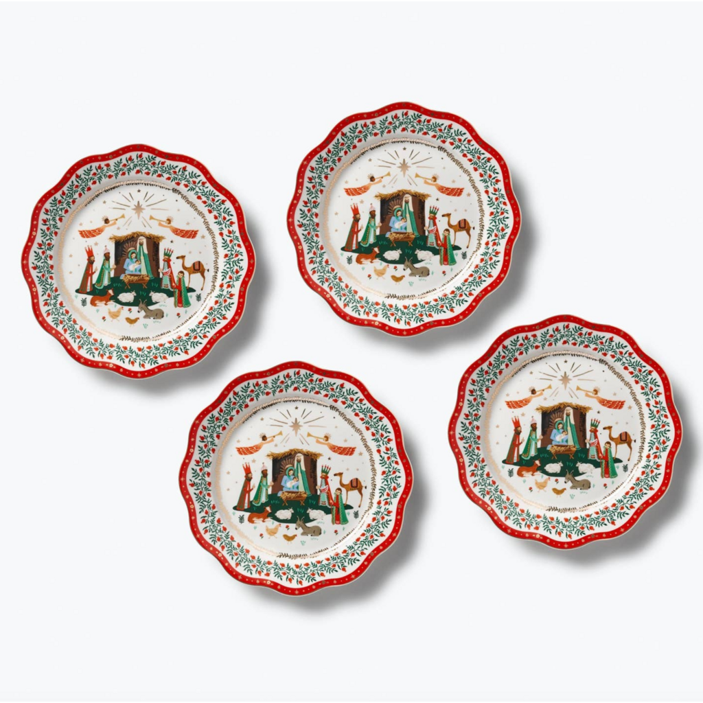 Nativity Porcelain Dinner Plate Set