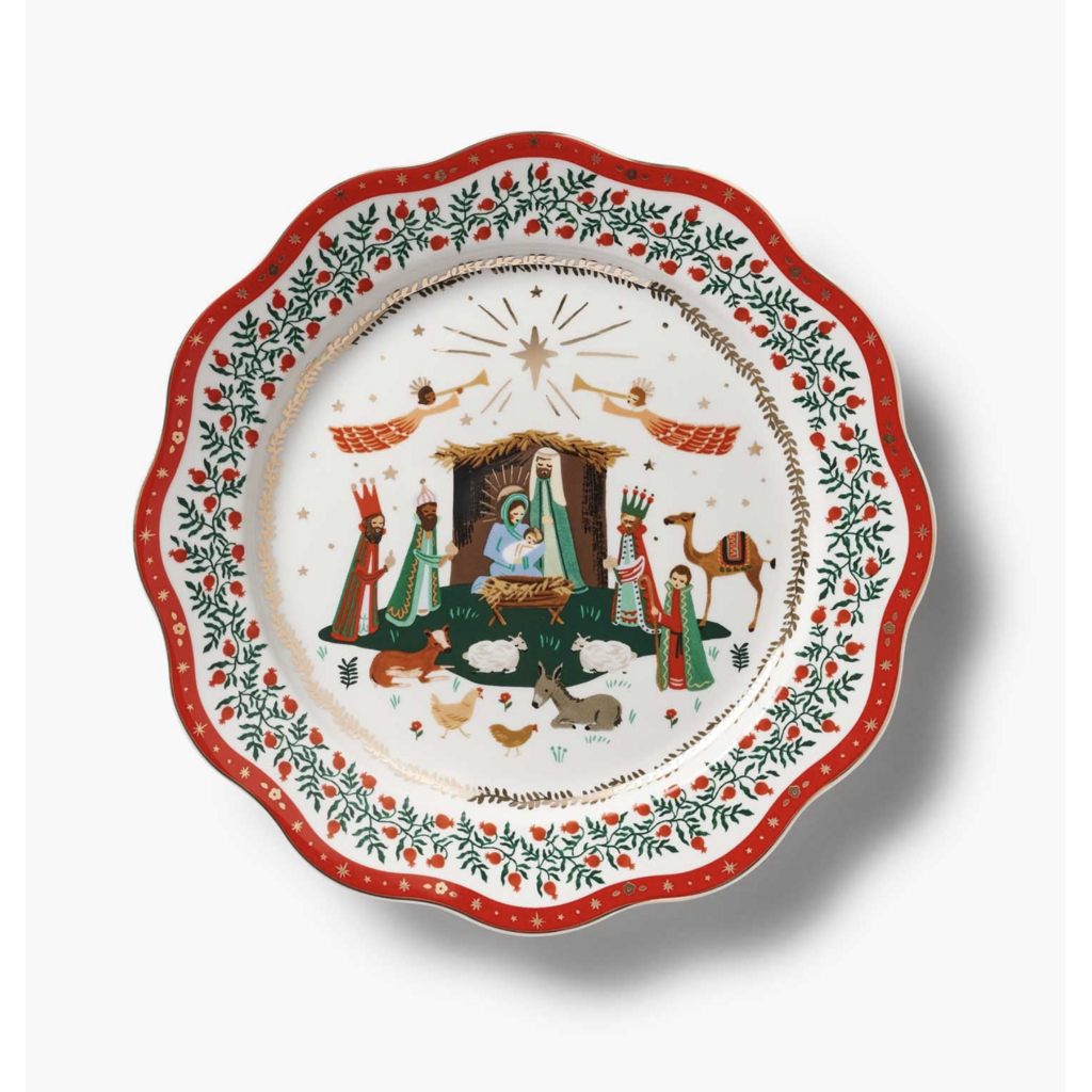 Nativity Porcelain Dinner Plate Set