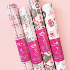 Holiday Teddy Tartan Wrapping Paper Roll Of 3 Sheets