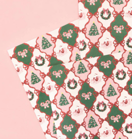 Santa's Candy Cane Cottage Wrapping Paper Roll Of 3 Sheets