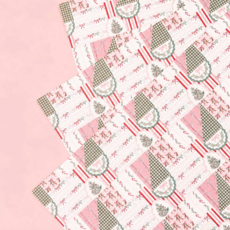 Holiday Patchwork Christmas Wrapping Paper Roll Of 3 Sheets