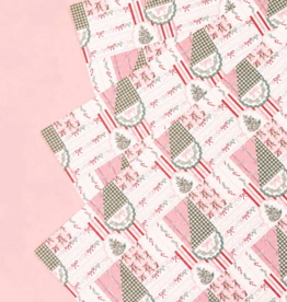 Holiday Patchwork Christmas Wrapping Paper Roll Of 3 Sheets