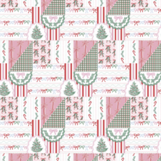 Holiday Patchwork Christmas Wrapping Paper Roll Of 3 Sheets