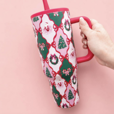 Santa's Candy Cane Cottage 40oz Tumbler & Spill Proof Lid