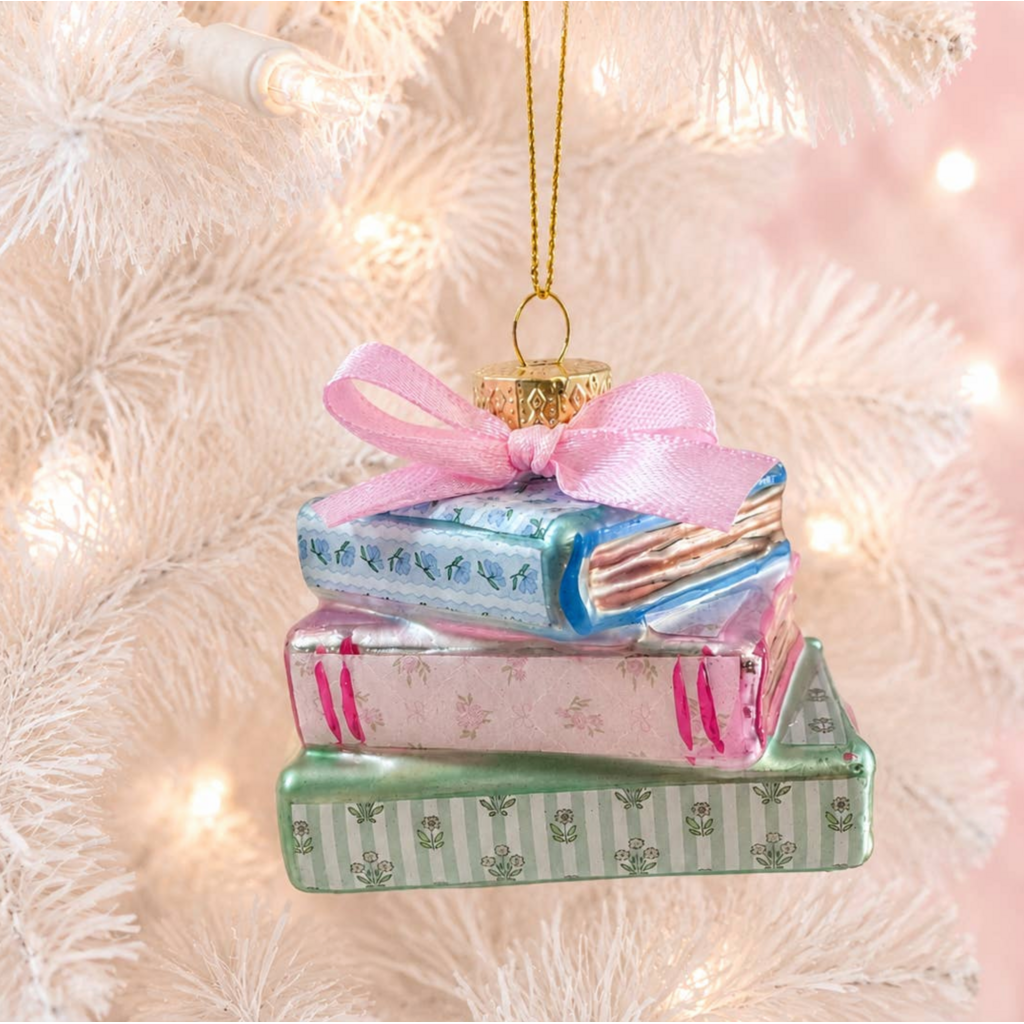 Pretty Little Library Books Ornament
