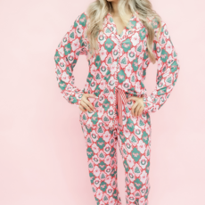 Santa's Candy Cane Christmas Pants Pajama Set