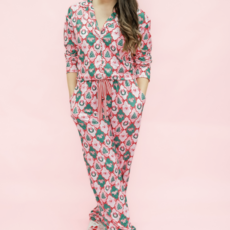 Santa's Candy Cane Christmas Pants Pajama Set
