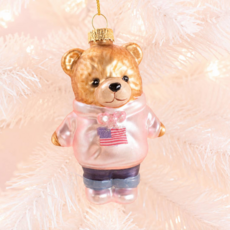 All American Teddy Bear Christmas Ornament