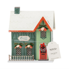 Green Cocoa Cafe Light Up Christmas Village House