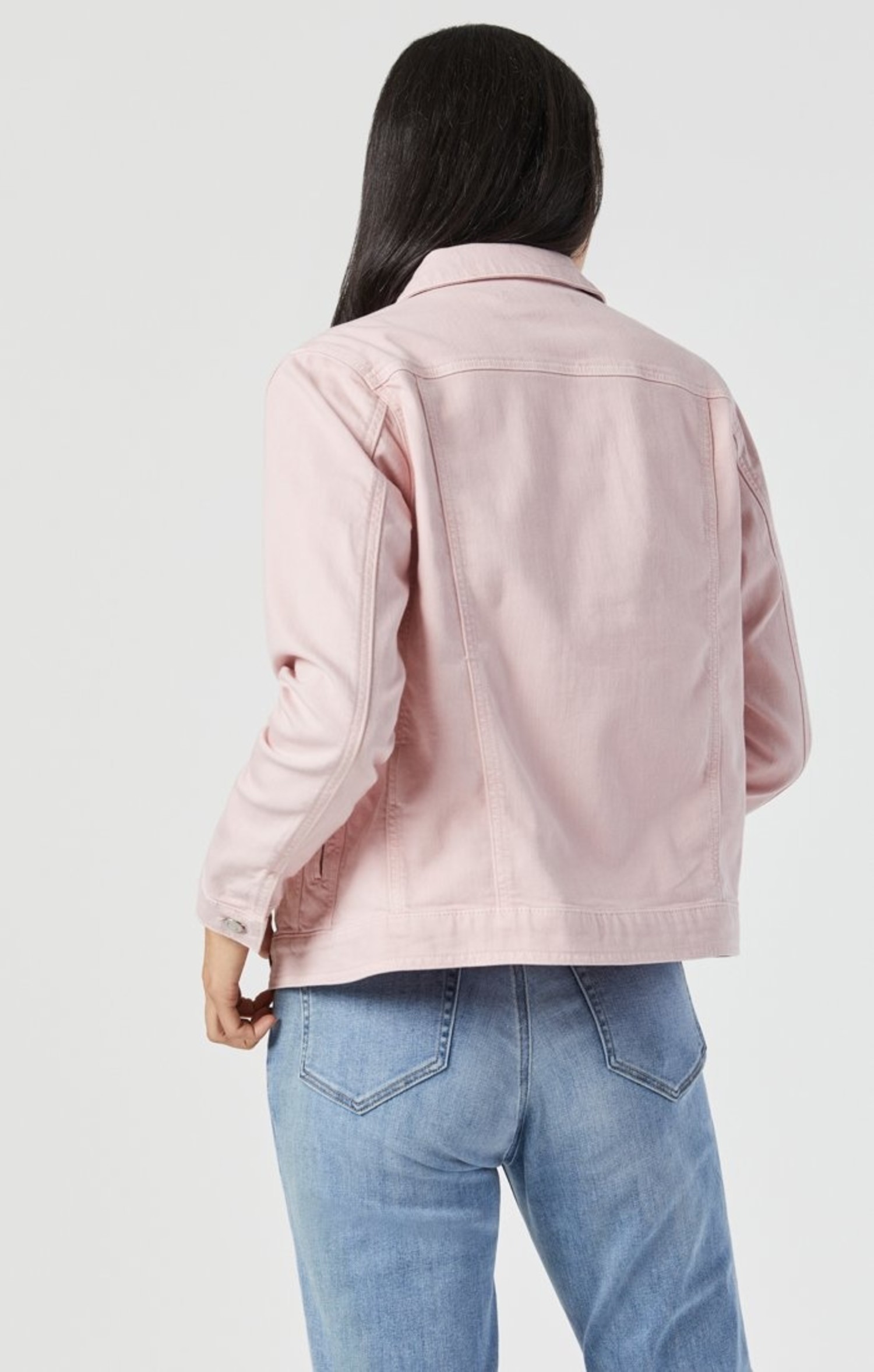 loft pink denim jacket