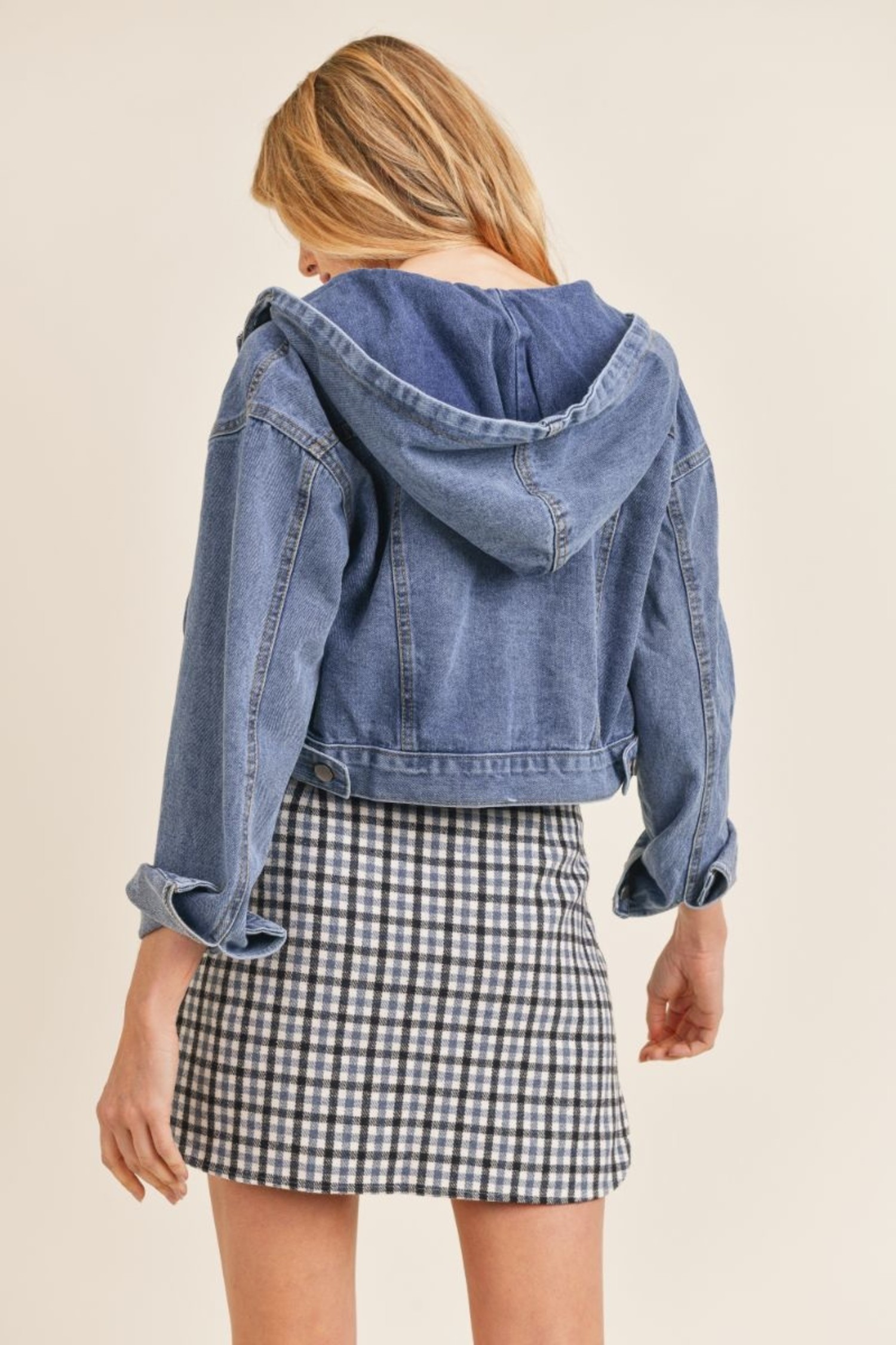 Act on It Denim Hoodie - JJ'S FASHIONS