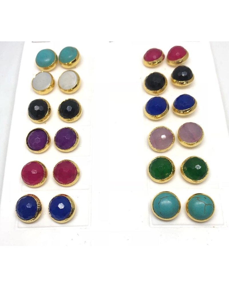 Semi Precious Studs earrings