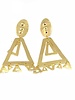 Gold Triangle Earrings