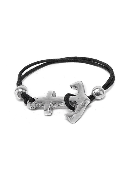 BRACELET BLACK STRING ANCHOR