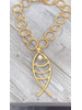 Gold Fish Necklace 21”