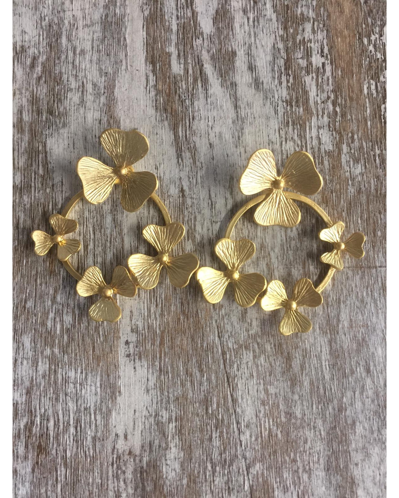 Gold Flower Earrings