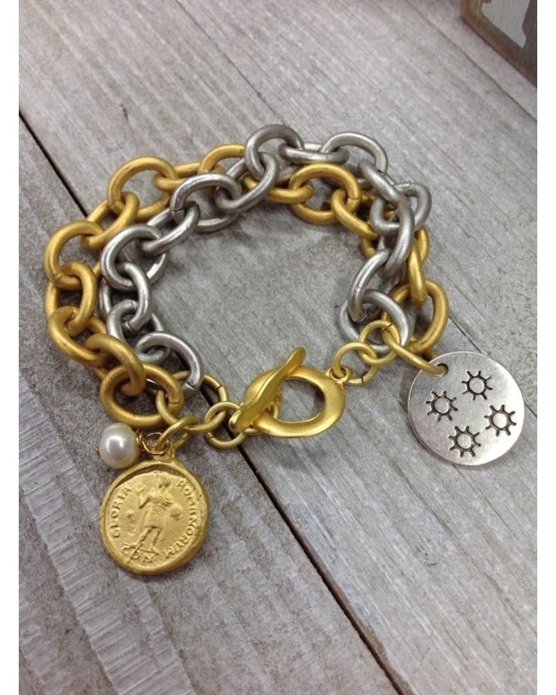 2 chain bracelet