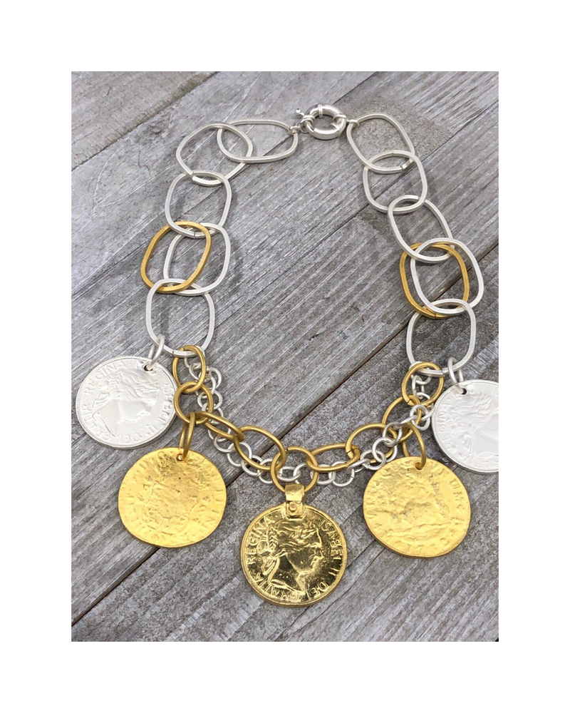 Coins Necklace 4 Soles 19”