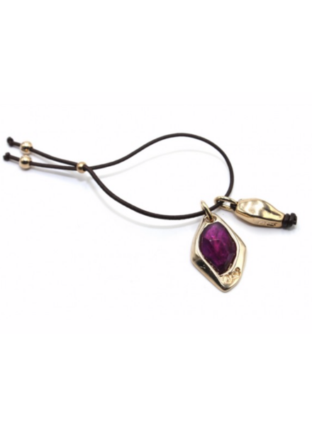 Pulsera Aspid Piedra Violeta