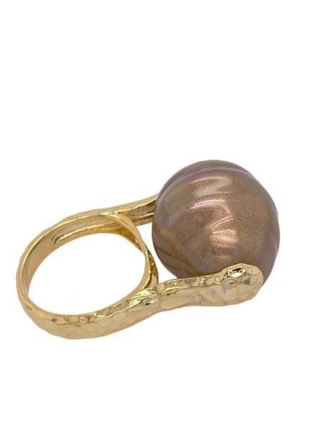 Gold Pearl Gold ring