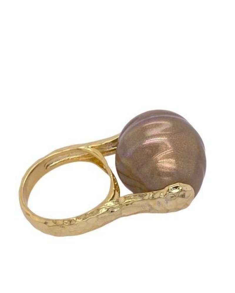 Gold Pearl Gold ring