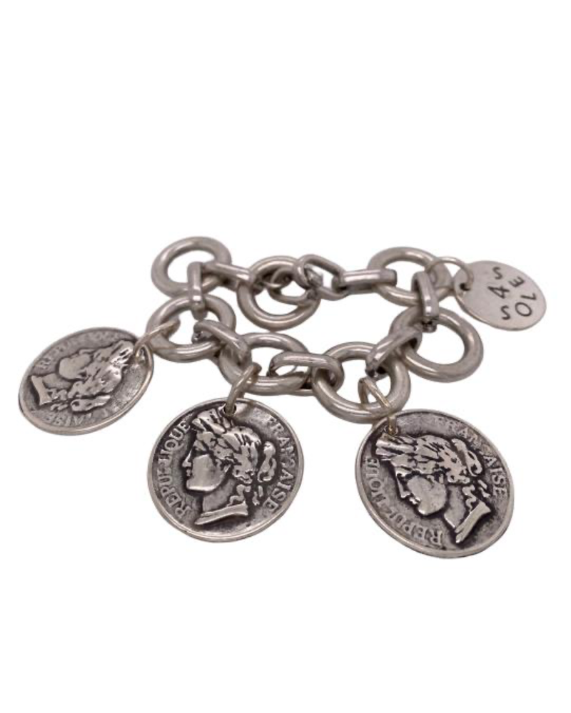 3 coin Bracelet