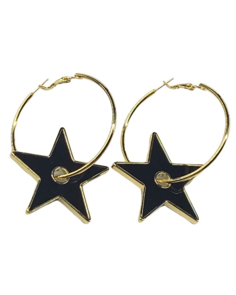 Black Star Earrings