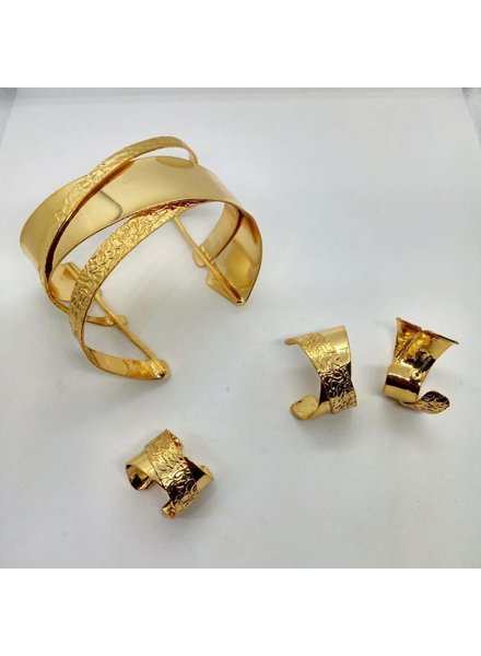cuff, brass gold hand made