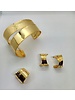 cuff brass gold hand made