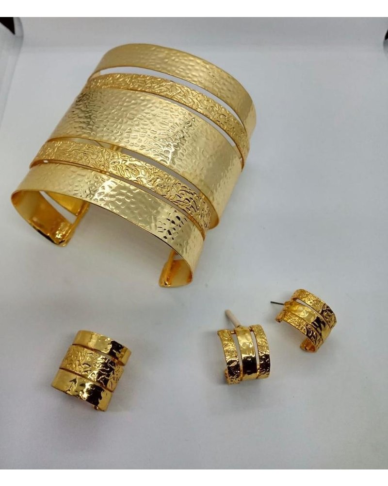 cuff brass gold, hand made