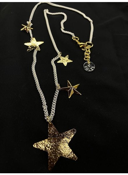 multi star long necklace by 4 soles