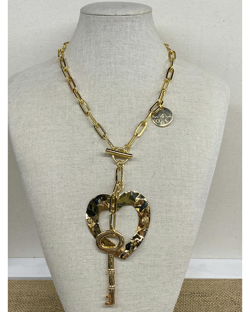 Big Heart and key Necklace