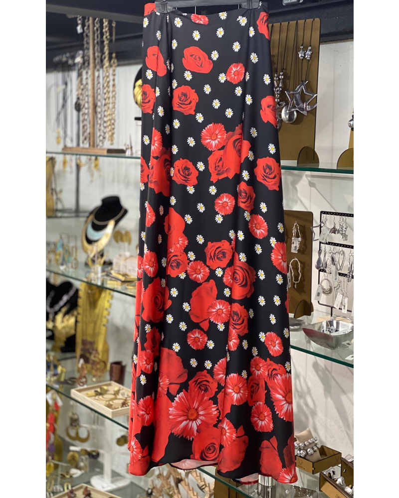 XS Designer flower maxi skirt