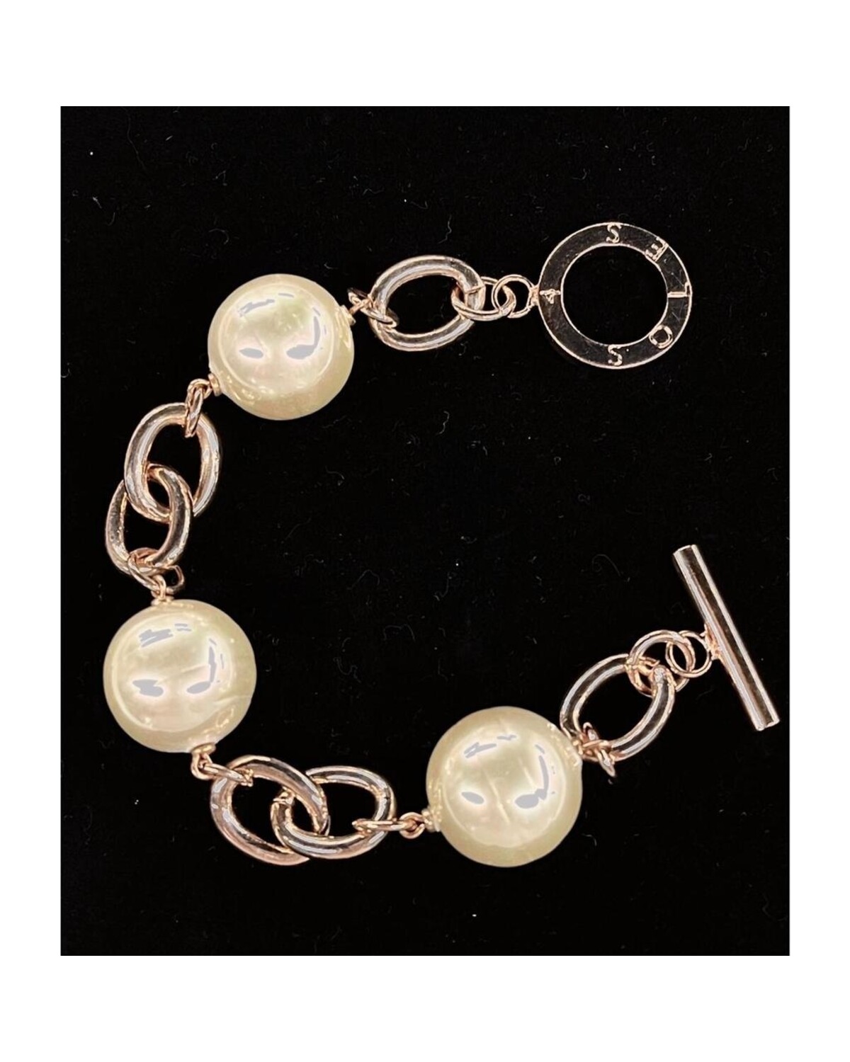 Pearl and Rose Gold Bracelet by 4 soles