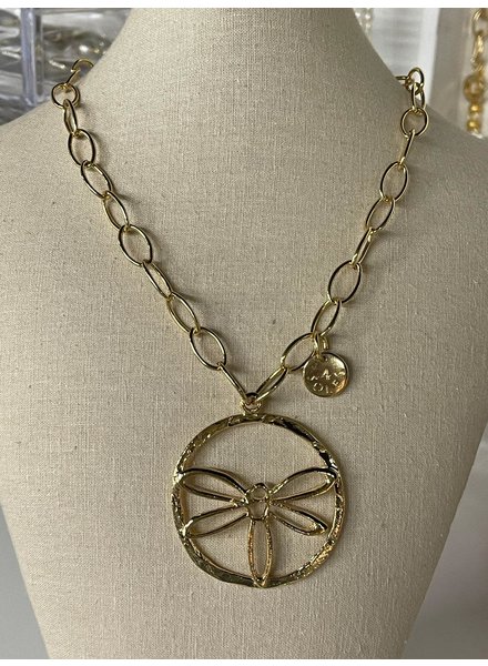 Drangonfly Necklace Gold Plated