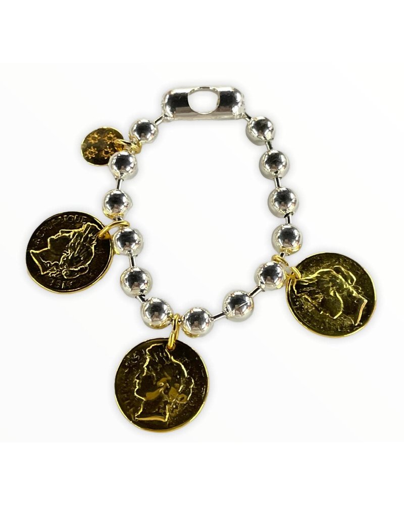 3 coins bracelet