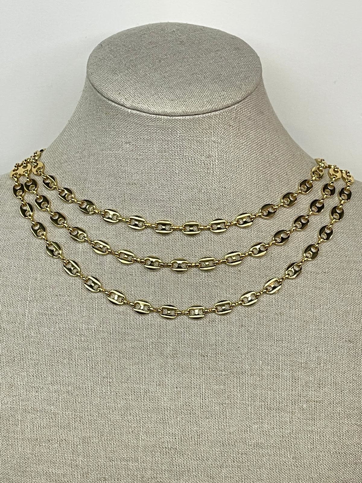 14k gold plated mariner chain link 