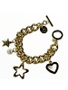 Heart & Star Bracelet Gold Plated
