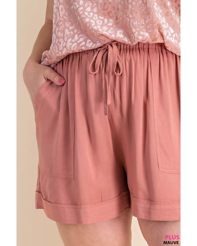 DRAWSTRING WAIST RELAXED FIT SHORTS