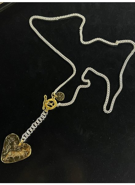 Heart necklace by 4 soles 36"