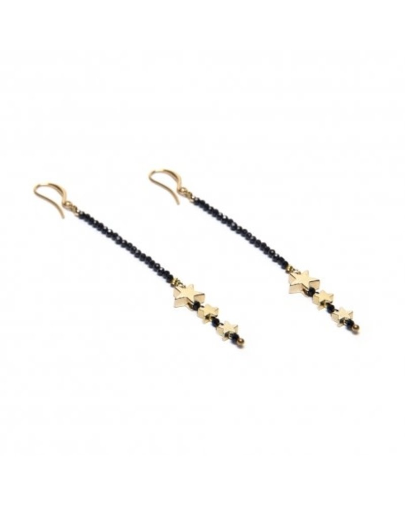 STRAND STARS ONYX EARRING