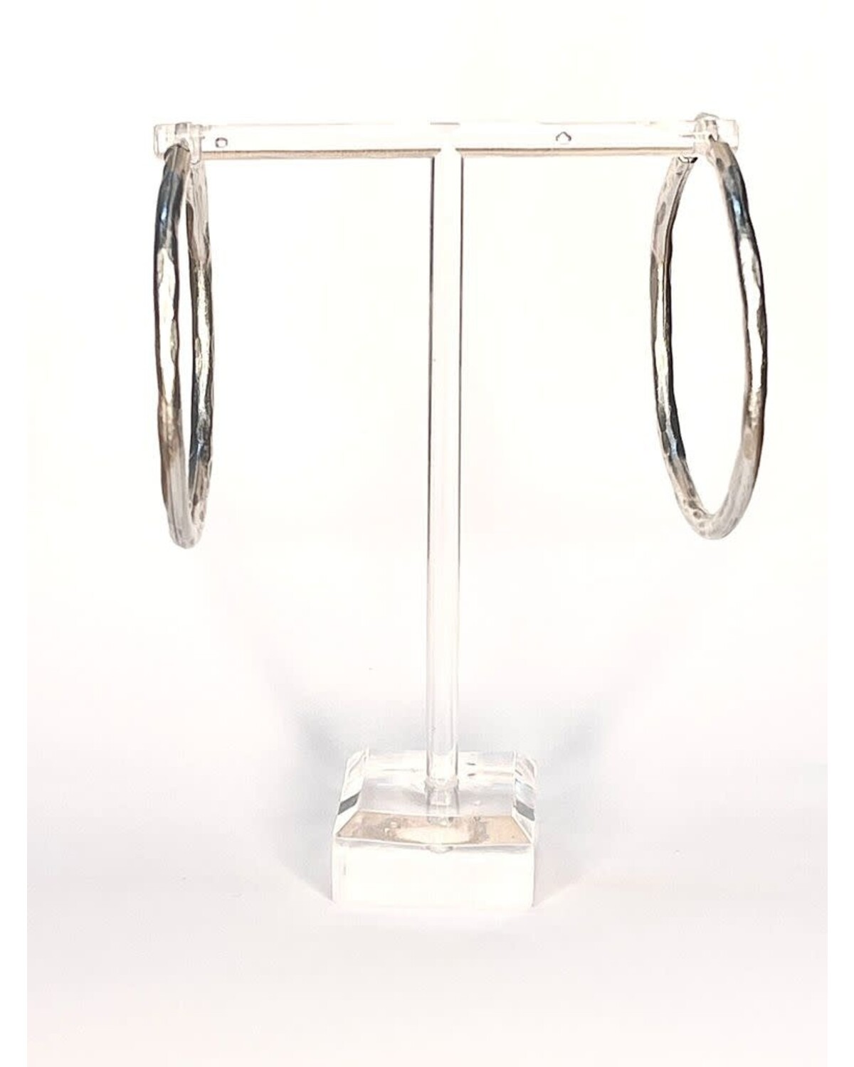 Large Silver Hoops Earrings