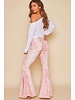 High Waisted Snake Print Bell Bottom Jeans